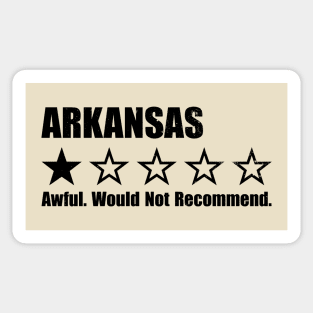 Arkansas One Star Review Sticker